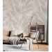 Tropical wallpaper neutral beige palm leaves