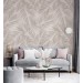 Tropical wallpaper neutral beige palm leaves
