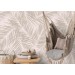 Tropical wallpaper neutral beige palm leaves