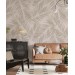 Tropical wallpaper neutral beige palm leaves