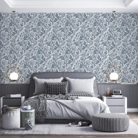 Vintage botanical wallpaper flowers and leaves