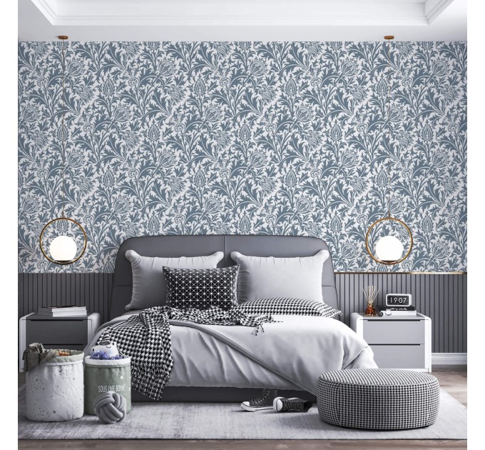 Vintage botanical wallpaper flowers and leaves