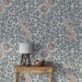 Vintage wallpaper botanical, flowers and leaves design