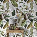 Wallpaper tropical leaves Peel and stick floral botanical wallpaper