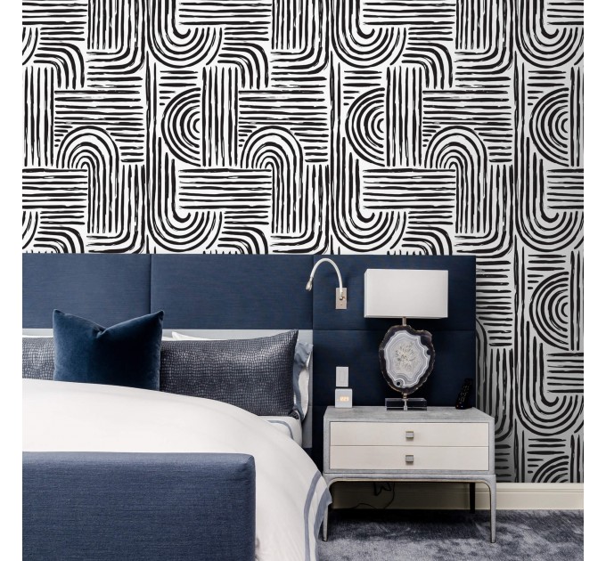 Abstract wallpaper black and white lines