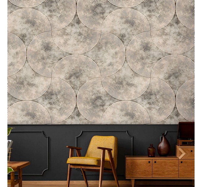 Abstract wallpaper geometric neutral beige accent wallpaper