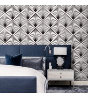 Art Deco wallpaper geometric monochrome accent wall Art Deco wallpaper geometric monochrome accent wall