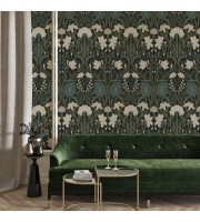 Art nouveau floral ornaments wallpaper Art nouveau floral ornaments wallpaper