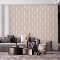 Elegant fans wallpaper, neutral wall covering classic style