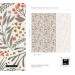 Scandinavian botanical wallpaper with floral & leaf pattern