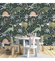 Dinosaur wallpaper kids Boys room accent wallpaper