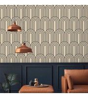 Geometric wallpaper minimalist neutral pattern with arches Geometric wallpaper minimalist neutral pattern with arches