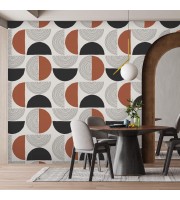 Modern geometric wallpaper, Mid century style Modern geometric wallpaper, Mid century style