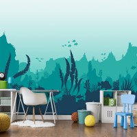 Kids wallpaper sea animals Underwater wall mural