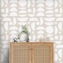 Minimalist geometric wallpaper neutral, abstract shapes