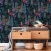 Mushroom wallpaper dark botanical whimsical design