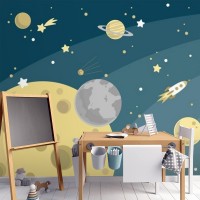 Solar system mural Galaxy kids wallpaper Solar system mural Galaxy kids wallpaper