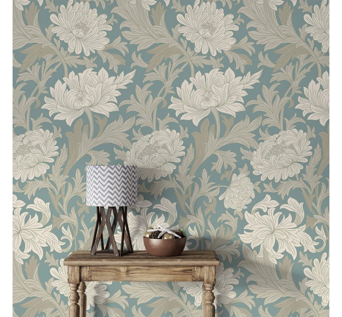 Vintage floral wallpaper, Victorian style