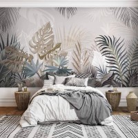 Tropical leaf wallpaper – Oversized botanical wall mural