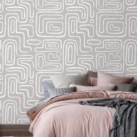 Abstract lines wallpaper geometric paint strokes gray white
