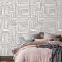 Abstract lines wallpaper geometric paint strokes gray white