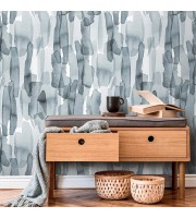 Abstract blue wallpaper watercolor paint strokes, minimalist style