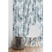 Abstract blue wallpaper watercolor paint strokes, minimalist style