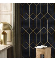Art deco black gold non metallic luxury wallpaper Art deco black gold non metallic luxury wallpaper