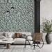 Botanical wallpaper willow leaves vintage style decor
