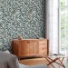Botanical wallpaper willow leaves vintage style decor