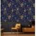 Dark wildflower wallpaper – Botanical floral wall covering
