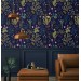 Dark wildflower wallpaper – Botanical floral wall covering