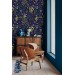 Dark wildflower wallpaper – Botanical floral wall covering