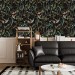 Moody floral wallpaper secret garden Leaves and flowers