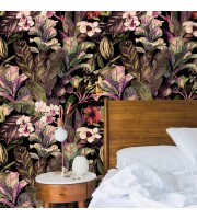 Vibrant tropical wallpaper, exotic flowers and plants Vibrant tropical wallpaper, exotic flowers and plants