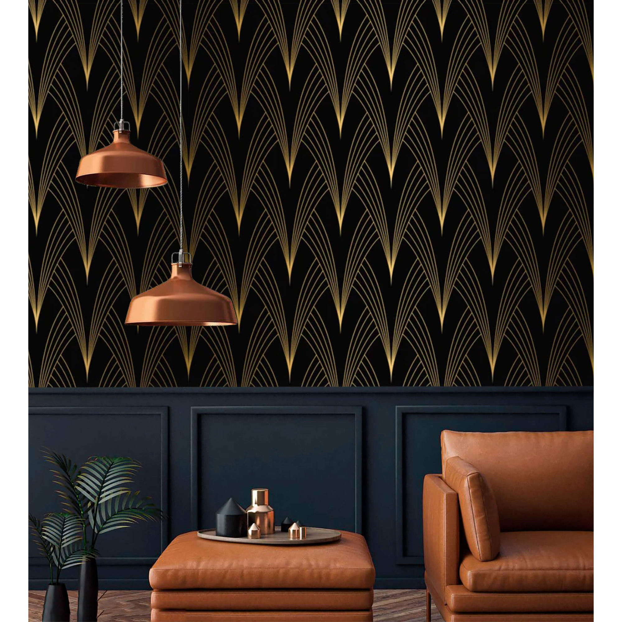 Art Deco Black Wallpaper