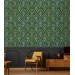 Art deco wallpaper fans green gold non metallic