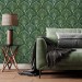 Art deco wallpaper fans green gold non metallic
