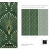 Art deco wallpaper fans green gold non metallic