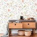Floral nursery wallpaper watercolor pastel flowers