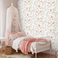 Floral nursery wallpaper watercolor pastel flowers Floral nursery wallpaper watercolor pastel flowers