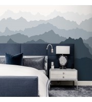 Foggy landscape wallpaper mural Misty mountains wall decor Foggy landscape wallpaper mural Misty mountains wall decor