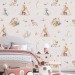 Girls nursery forest animals wallpaper