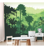 Jungle wallpaper mural for kids room