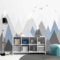 Mountains wall mural kids room nursery wallpaper