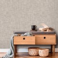Tan linen wallpaper neutral beige minimalist design