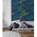 Dark blue botanical wallpaper Accent wall covering