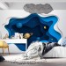 Planets 3D effect space wall mural Kids wallpaper