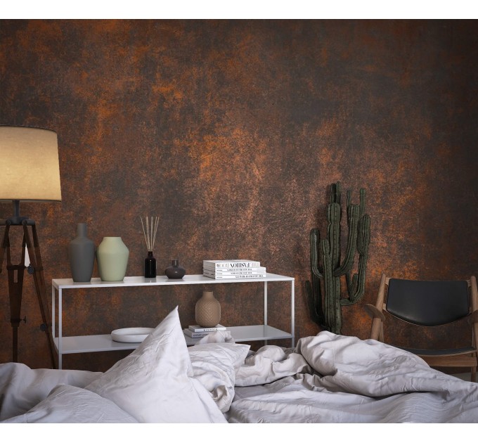 Rusty metal wallpaper, loft grunge style wall mural