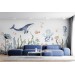 Underwater sea life wall mural, whale wallpaper